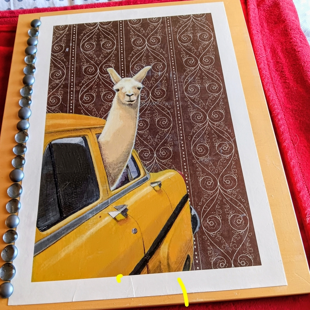 Taxi Llama Print On Art Board - Picture 4 of 6